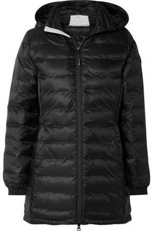 Camp Hooded Quilted Shell Down Jacket - Black