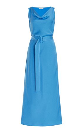 Belted Bias-Cut Satin Midi Dress By Lapointe | Moda Operandi