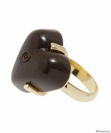 Q-Pot Ring, Dark Chocolate Heart