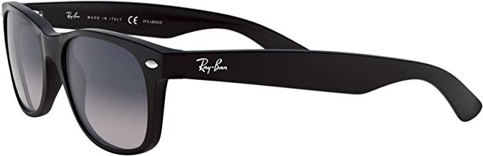 Amazon.com: Ray-Ban RB2132 New Wayfarer Sunglasses,52 mm, Matte Black Frame/Blue-Grey Polarized Lens : Ray-Ban: Clothing, Shoes & Jewelry