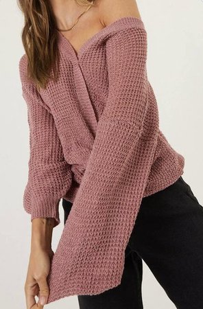 Mauve Knit Sweater Photo