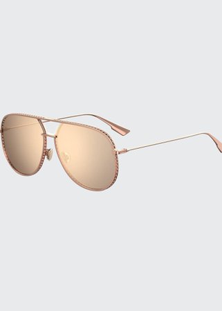 Dior Aviator Cutout Metal Sunglasses - Bergdorf Goodman