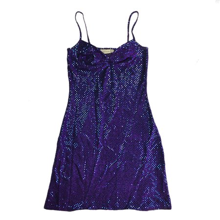1990’s two tone, blue and purple sequin mini dress •... - Depop