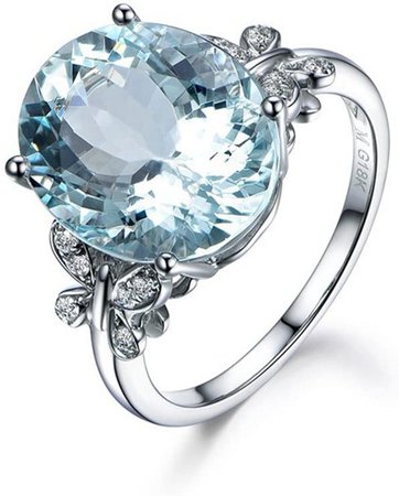 Amazon.com: Meolin Rhinestone Butterfly Ring Natural Topaz Stone Crystal Engagement Ring Charm Gemstone Ring Women Jewelry (Size/ 6/7/8/9/10),Sea Blue,Size 8: Home & Kitchen