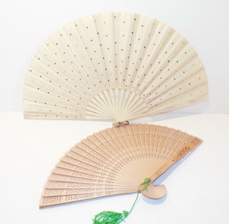 Ivory Colored Celluloid and Satin Opera Hand Fan Vintage | Etsy