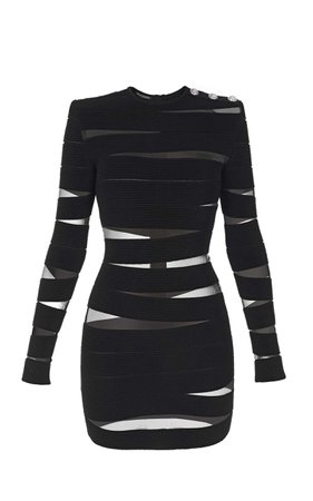 balmain black dress