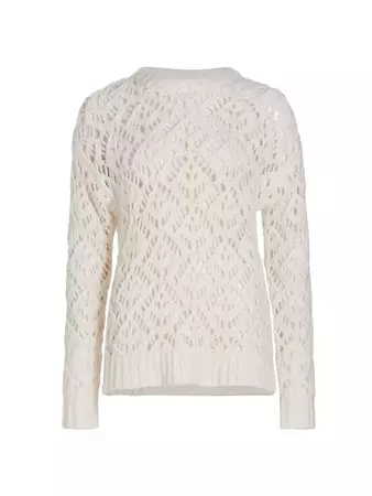 Shop Naadam Open-Knit Wool & Cashmere-Blend Sweater | Saks Fifth Avenue