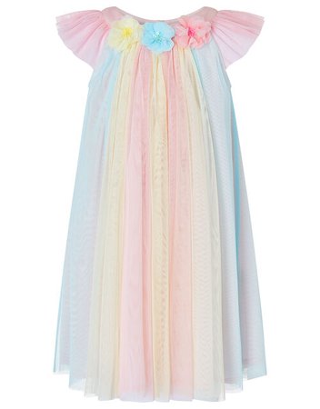 Baby Nancy Rainbow Tulle Dress Pink
