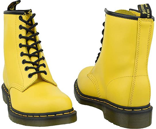Amazon.com | Dr. Martens Men's 8 Eye Boots, Yellow | Chukka
