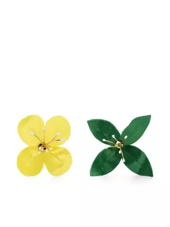 Marni Contrasting Flowers Earrings - Farfetch