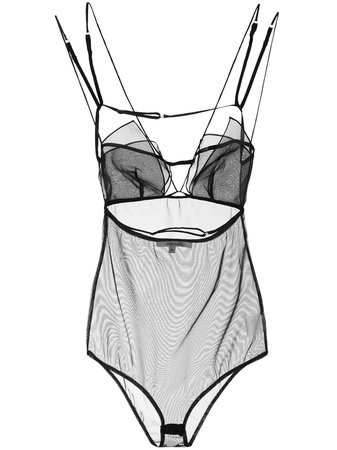 Nensi Dojaka Sheer Strappy Bodysuit - Farfetch