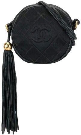 Pre-Owned 1990s quilted tassel crossbody bag