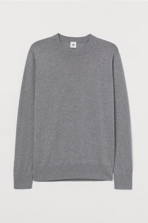 Cashmere-blend Sweater - Gray melange - Men | H&M US