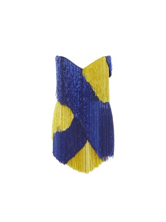 The Attico Dresses | The Attico - ''Iris'' blue and yellow mini dress