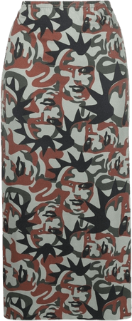 Jean Paul Gaultier 1990 Camo Print Skirt