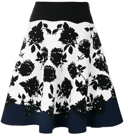 floral A-line skirt