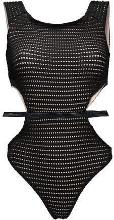 Cutout Perforated Swimsuit