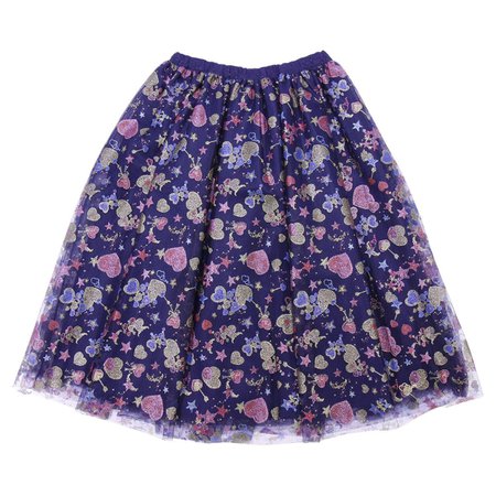 Baby Dior blue embroidered tulle skirt
