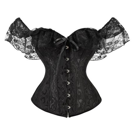 Fancy cute gothic black corset short sleeved shirt