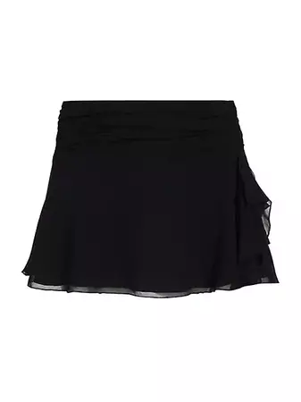 Shop GUIZIO Chiffon Miniskirt | Saks Fifth Avenue