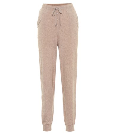 Cashmere and silk-blend trackpants