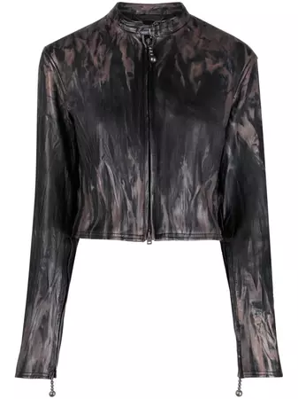 Acne Studios faded-effect Leather Jacket - Farfetch