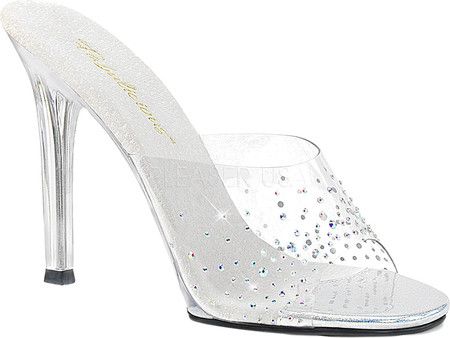 Womens Fabulicious Gala 01SD Slide - Clear PVC/Clear - FREE Shipping & Exchanges