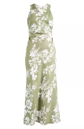 Reformation Casette Floral Print Linen Maxi Dress | Nordstrom