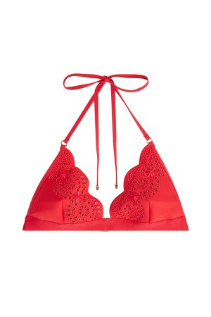 Triangle Bikini Top with Broderie Anglaise Gr. XS