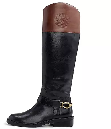 Vince Camuto Amanyir Crest Knee High Leather Riding Boots | Dillard's