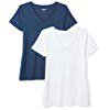 Amazon Essentials Short-Sleeve V-Neck navy white