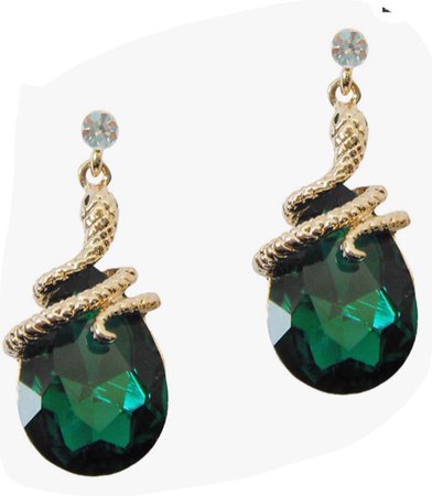 snake emerald earrings