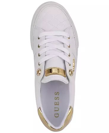 GUESS Women's Loven Lace-Up Sneakers - Macy's
