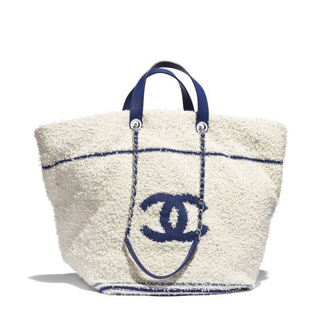 Chanel-WhiteBlue-Cotton-Large-Shopping-Bag.jpg (800×800)