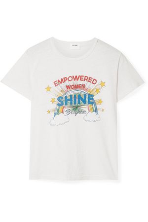RE/DONE | Shine printed cotton-jersey T-shirt | NET-A-PORTER.COM