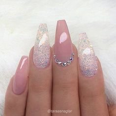 Pinterest - 55+Example Of Pretty Nails Design Acrylics Glitter Sparkle 43 | NAILS