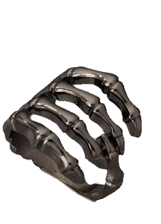 grunge ring skeleton hand