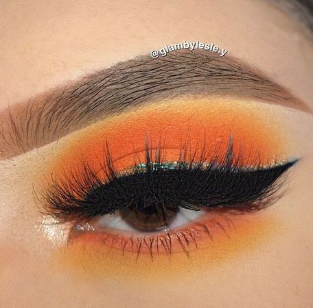 Orange eyeshadow aesthetic