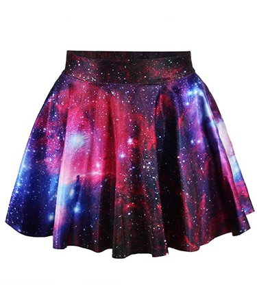 Amazon.com: Abby Berny Galaxy Blue High Elastic Waist Stretchy Flared Pleated Micro Mini Skater Skirt Extender Short for Girls One Size: Home & Kitchen