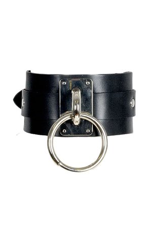 *clipped by @luci-her* Black Leather Choker