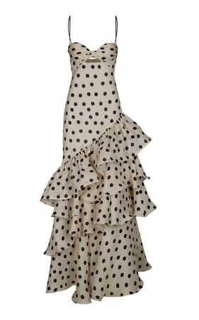 Danza Ancestral Ruffled Silk Maxi Dress By Johanna Ortiz | Moda Operandi