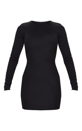 Black Long Sleeve Bodycon Dress | PrettyLittleThing USA