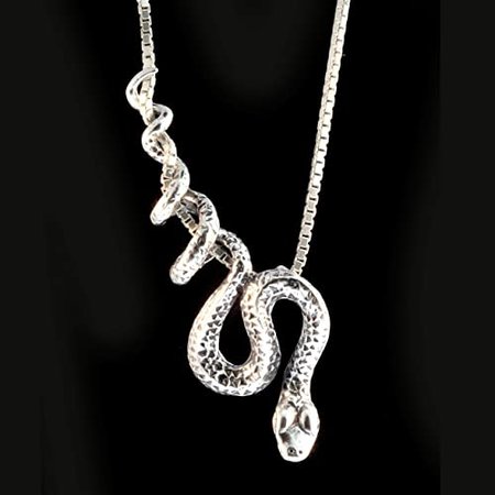 Amazon.com: Snake Necklace Silver Snake Pendant Snake Jewelry Serpent Necklace Serpent Pendant Serpent Jewelry Python Snake Pendant Silver Medusa: Handmade