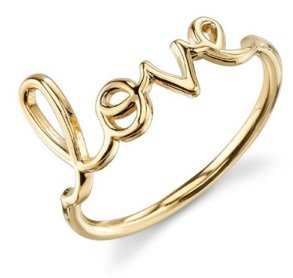 Gold “Love” Ring