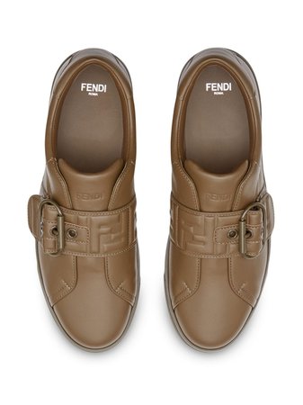 Fendi Minimalist Buckled Sneakers - Farfetch