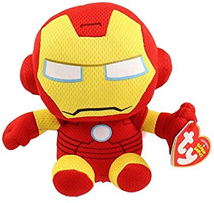 Amazon.com: Ty Marvel Beanie Baby Iron Man 6 Inches Regular Plush (free gift with purchase): Toys & Games