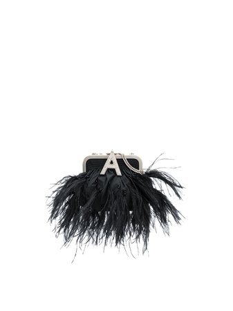 Attico Feather Embellished Clutch Bag - Farfetch