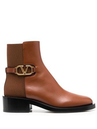 Valentino Garavani VLogo-plaque Ankle Boots - Farfetch