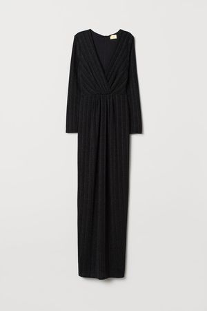 Glittery maxi dress - Black - Ladies | H&M GB