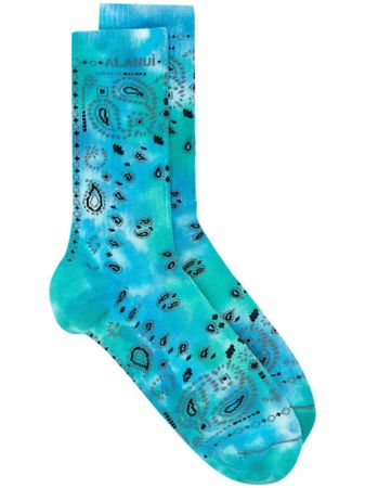Alanui paisley-print Ribbed Socks - Farfetch